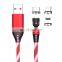 Hot selling 540 degree Rotation Wholesale 3 in 1 Connectors Magnetic Usb Cable Charging Cable For Smartphone