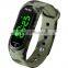 Casual sport digital watch fashion brand Skmei 1804 camouflage army green PU band touch screen LED wristwatch
