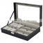 Multi-grids PU Leather Watch Storage Box Glasses Organizer Jewelry Bracelet Case Display Holder