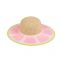 Summer colorful and fashionable woven sun shading and sunscreen dome Straw hat, seaside vacation beach hat