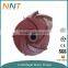 Interchangeable metal or rubber impeller for abrasion resistant mining slurry pump