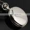 New Mens Smooth Stainless Steel Case White Dial Roman Numbers Modern Pocket Watch with Chain