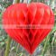 Heart Shaped Honeycomb Paper Balls for Valentine's Day Wedding Party Decoration