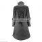 WOMENS GOTHIC BUTTON STYLE COTTON LONG COAT BLACK COLOR