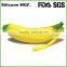 Shinerin Cute Silicone Banana Shape Pencil Case bag Coin Key Pouch
