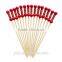 wedding heart shape bamboo pick stick skewer