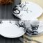 High quality and low price cermic dinner set with hand printed for own factory