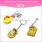 Fashion hot sale cute cartoon banana kay chain design your own keychain metal