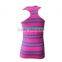 Children Seamless Sleeveless Striped T-shirt