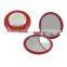 elegant plastic double sided cosmetic compact mirror with crystal