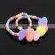 Custom children handmade diy jewelry acrylic heart bead necklace