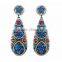 2016 yiwu factory Top design fashion earring, Elegant Crystal earrings, ladies stud alloy earrings designs