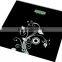 large glass digital bathroom scale with flower printing 150KG/100G
