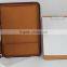 A4 PU leather portfolio folder with zipper,custom portfolio folder