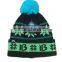 100 Acrylic Snowflake pattern knitted beanie caps and hats