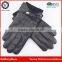Helilai Customized Men Plain Warm Winter Black Leather Polyester Fur Linned Men Leather GLoves