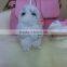 Mini Cute Rabbit Fur Keychain For Gift / Genuine Rex Rabbit Fur Bag Accessories