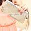 Elegant PU Leather Woman Bling Wallet Laides Latest handbag Purse