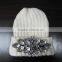 2016 Custom Knitted Diamond Caps Ladies Winter Beanie Hats