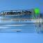 Test tube with metal screw caps