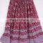 Adults Age Group and Women Gender Cotton fabric printed skirts / new panel maxi skirts wear