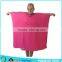 Rosy pink color girl Hooded changing towel gril towelling surf hooded towel