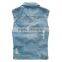 Hot Sale Sleeveless Jeans Vest Ripped Denim Vest