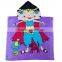 Velour cotton holiday gift kids hooded towel with customer design printed