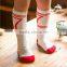 Simple design funny children socks Digital seven red kids sport socks cozy cartoon tube socks