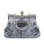 The classic style of beaded clutch bag