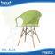 Master designed wood Eiffel living green chairD002