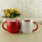 red and white couple creamic Mug