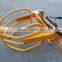 Round bale stacker