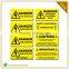 Top Quality Warning Triangle Labels With Heat Resistant Label