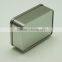 silver rectangular tea tin plain/tea tin
