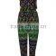 High Quality Printed Spaghetti Strap V-neckline Long Jumpsuit