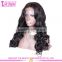 Wholesale Price Body Wave Natural Black Brazilian Hair 180% Density Middle Part Full Lace Wig With Baby Hair