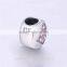 X123I Rhodium S925 Engraved LUCK College Team Wholesale Initital Good Luck Charms