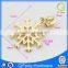 HS-062 custom zipper slider snow flower gold color
