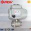 China Made 3 Pieces Stainless Steel High Pressure Motorized Ball Valve