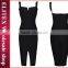 2015 Newest unique high quality black open fork hem wholesale bandage dress