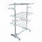 multi color clothes garment drying hanger rack and Large Capacity Rack with 3 Levels and Bar for Sheets