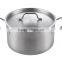 Two Handle Sauce Pan Saucepan Cooker Family Restaurant Hotell Usage High Body Stainless Steel Stock Pot with Lid