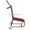 Gold metal Hotel luggage Trolley for luggage remove