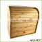 Customized bamboo corner bread storage box Homex-BSCI