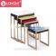 Colorful set of 4 nesting table new carative MDF wood coffee table with glossy painting end table wholesale