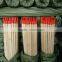 Natural wooden broom handle with plastic cap