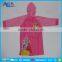 Lovely design cheap green bear plastic raincoat for children