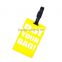3D embossed logo waterproof standard size pvc silicone luggage tags