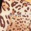 2015 Autumn Long Sleeve run-down Collar Bow Sling Leopard Printed Chiffon Blouse made in Sinkar
